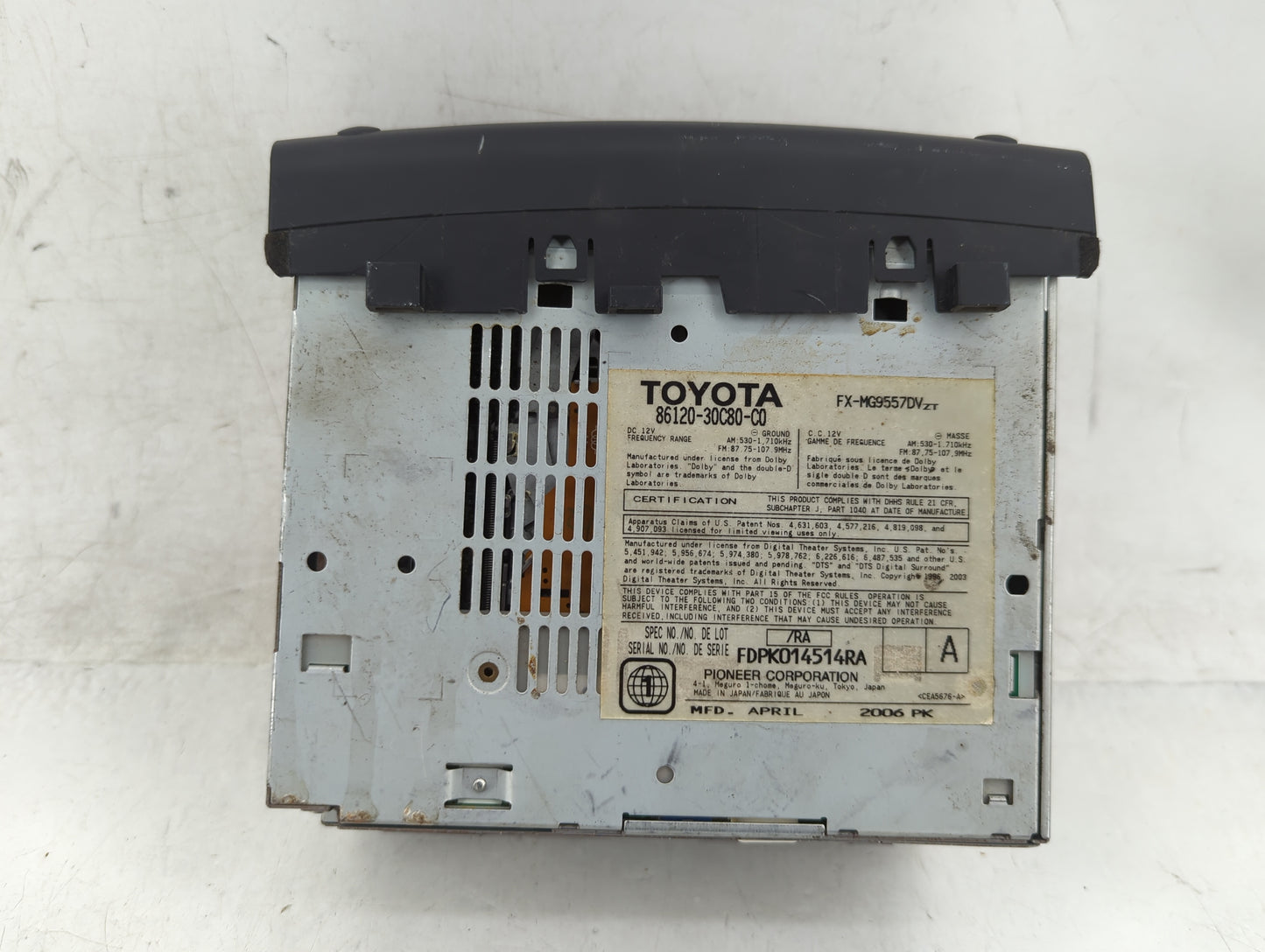 2006 Lexus Gs300 Radio AM FM Cd Player Receiver Replacement P/N:86120-30C80-C0 Fits OEM Used Auto Parts - Oemusedautoparts1.