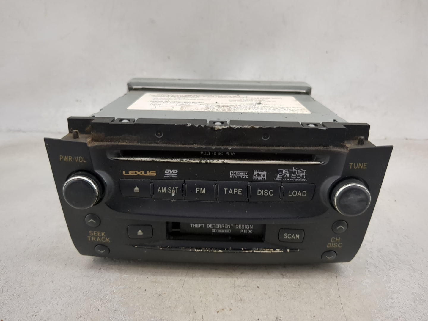 2006 Lexus Gs300 Radio AM FM Cd Player Receiver Replacement P/N:86120-30C80-C0 FX-MG9557DV Fits OEM Used Auto Parts - Oemuse