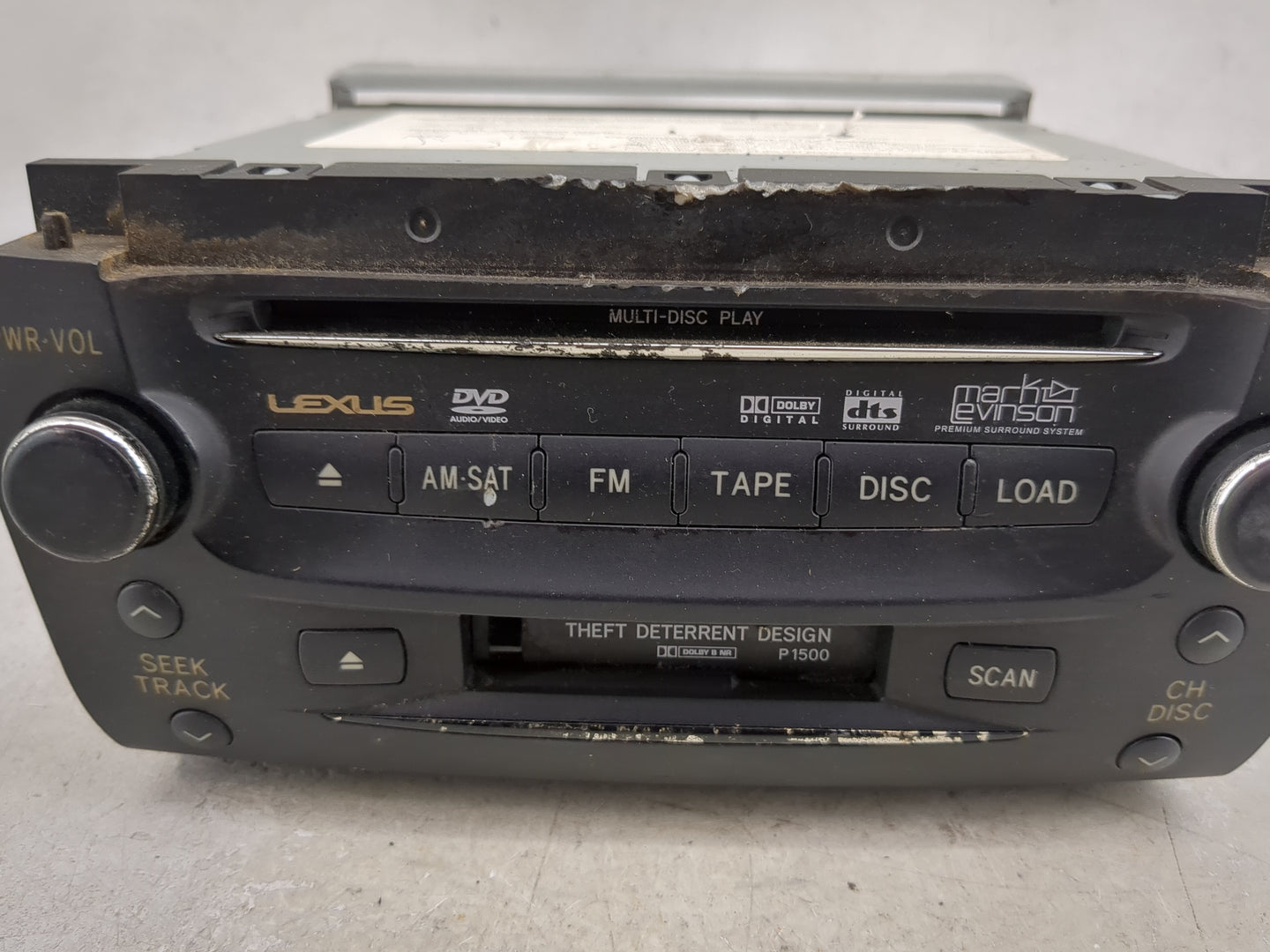 2006 Lexus Gs300 Radio AM FM Cd Player Receiver Replacement P/N:86120-30C80-C0 FX-MG9557DV Fits OEM Used Auto Parts - Oemuse