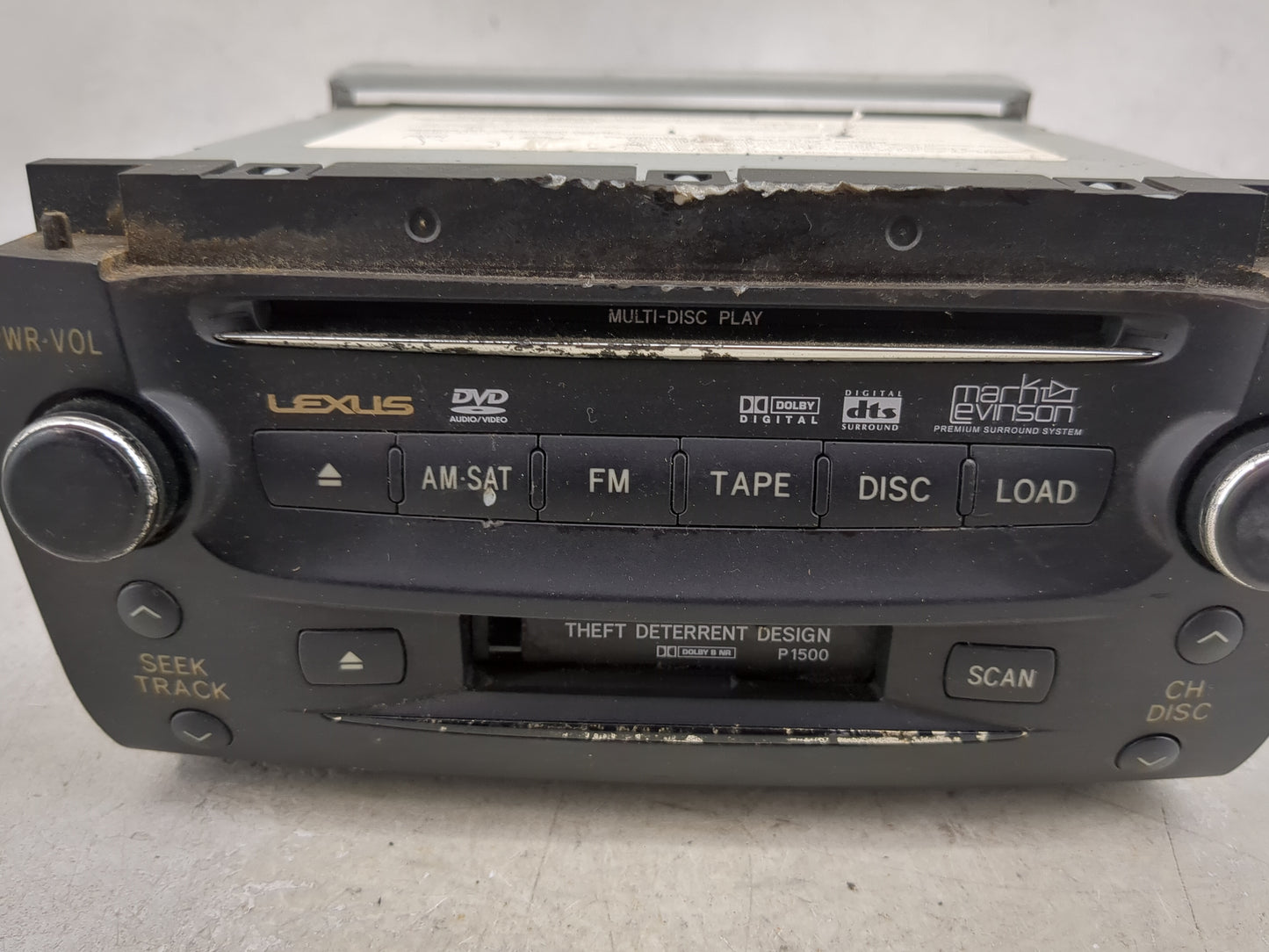 2006 Lexus Gs300 Radio AM FM Cd Player Receiver Replacement P/N:86120-30C80-C0 FX-MG9557DV Fits OEM Used Auto Parts - Oemuse