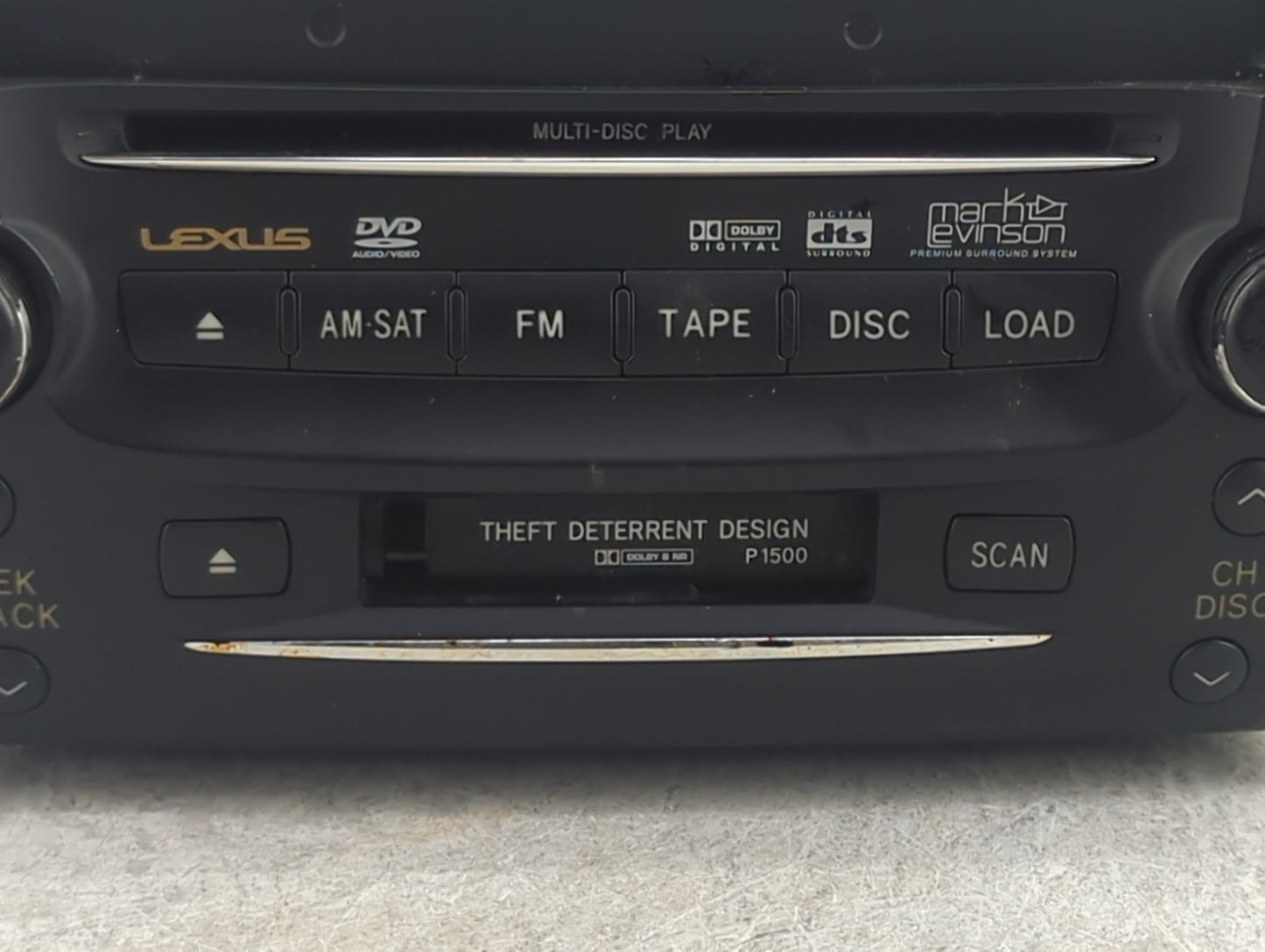 2006 Lexus Gs300 Radio AM FM Cd Player Receiver Replacement P/N:86120-30C80-C0 FX-MG9557DV Fits OEM Used Auto Parts - Oemuse