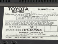 2006 Lexus Is250 Radio AM FM Cd Player Receiver Replacement P/N:86120-53320 FX-MG9107ZT-04 Fits OEM Used Auto Parts - Oemuse