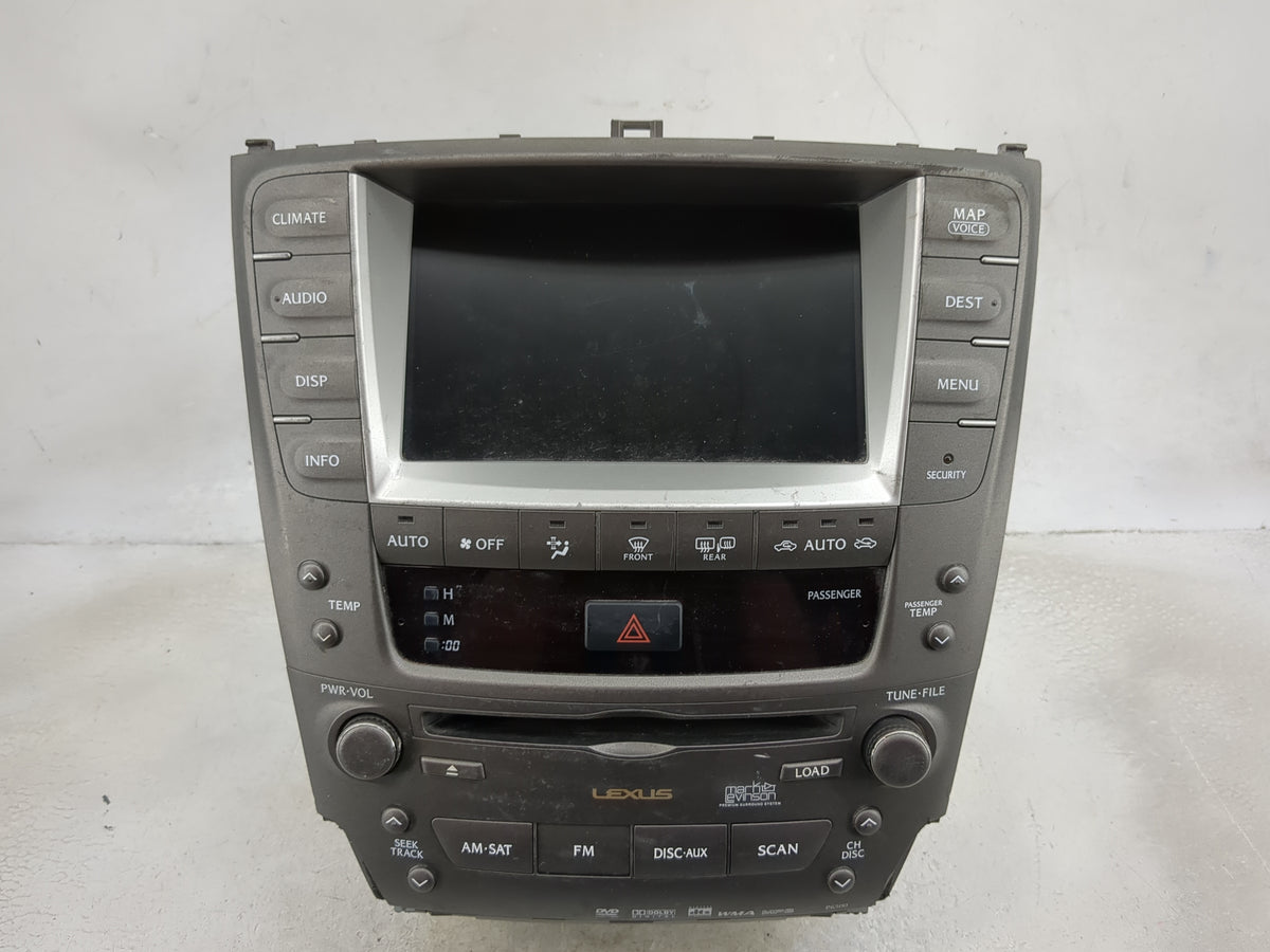 2006 Lexus Is250 Radio AM FM Cd Player Receiver Replacement P/N:86120-53340 FX-MG9857DV, FFPK001887UC Fits OEM Used Auto Par