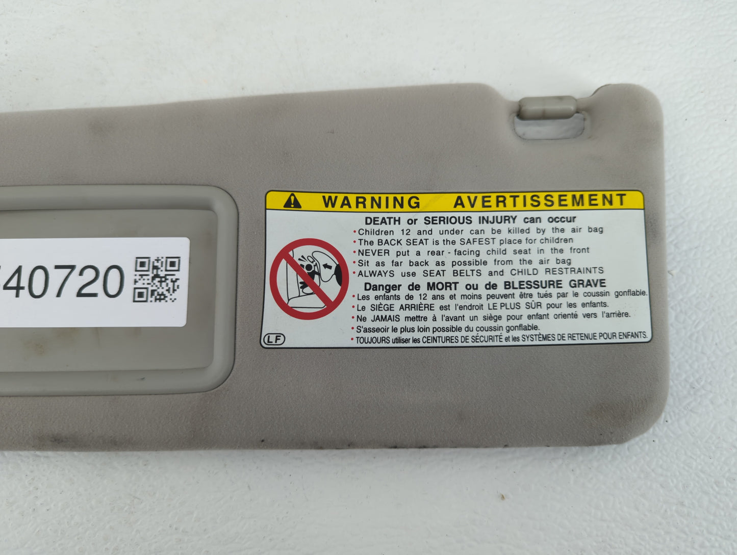 2006 Lexus Is250 Sun Visor Shade Replacement Passenger Right Mirror Fits OEM Used Auto Parts - Oemusedautoparts1.com