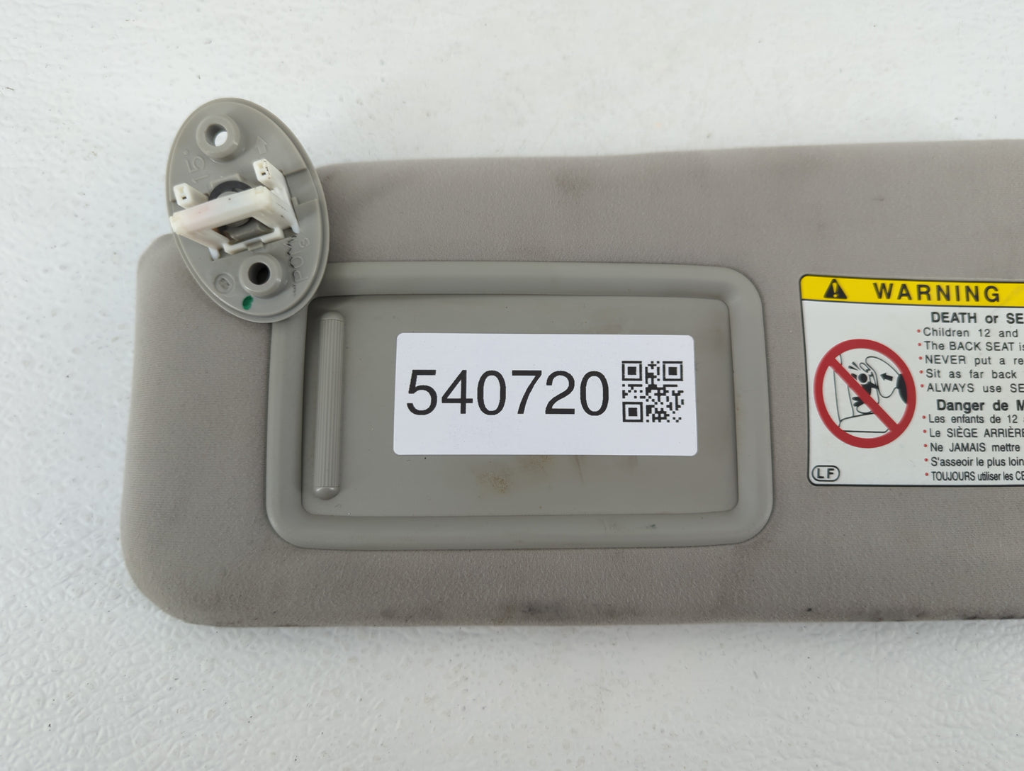 2006 Lexus Is250 Sun Visor Shade Replacement Passenger Right Mirror Fits OEM Used Auto Parts - Oemusedautoparts1.com