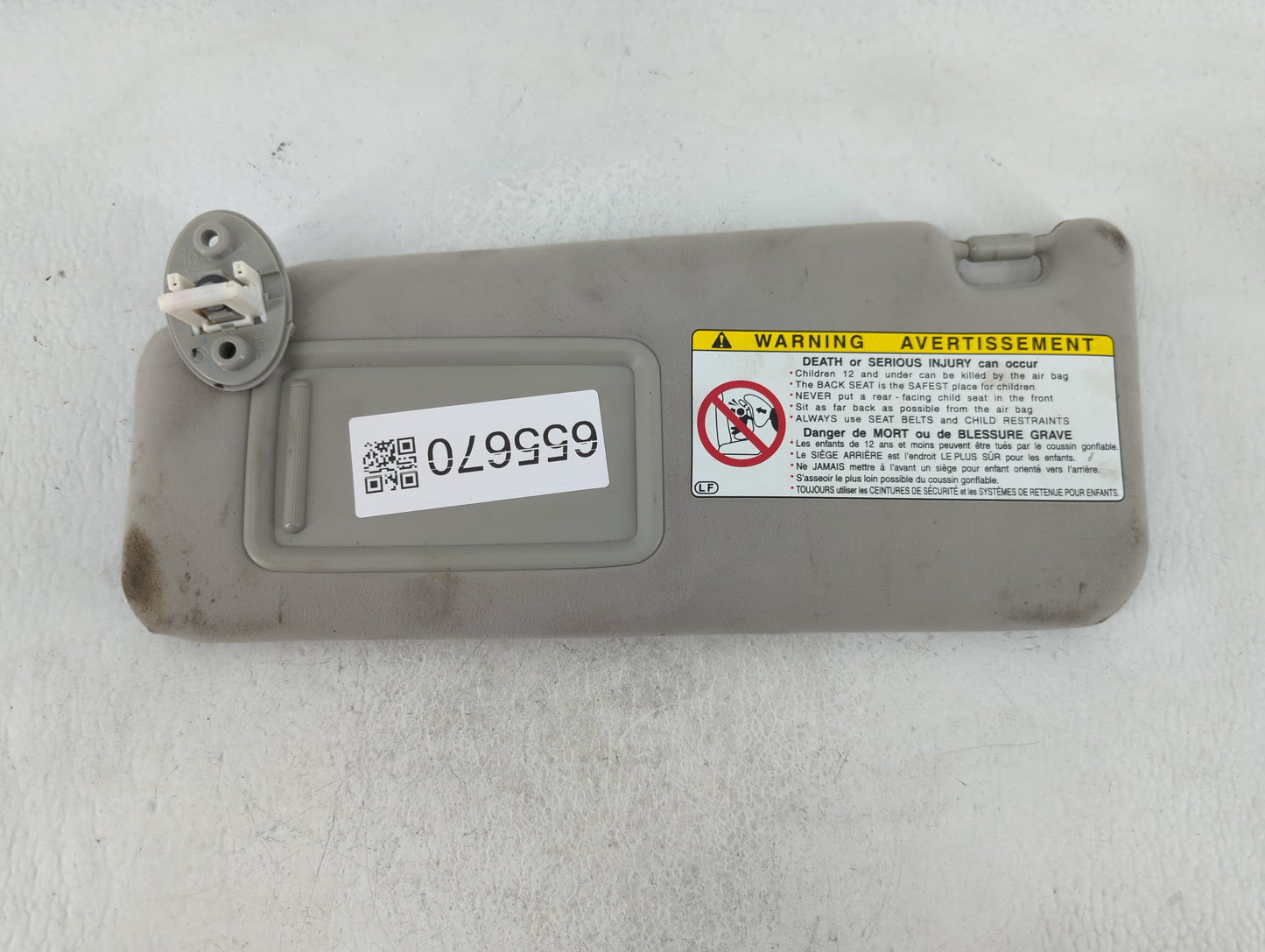 2006 Lexus Is250 Sun Visor Shade Replacement Passenger Right Mirror Fits OEM Used Auto Parts - Oemusedautoparts1.com