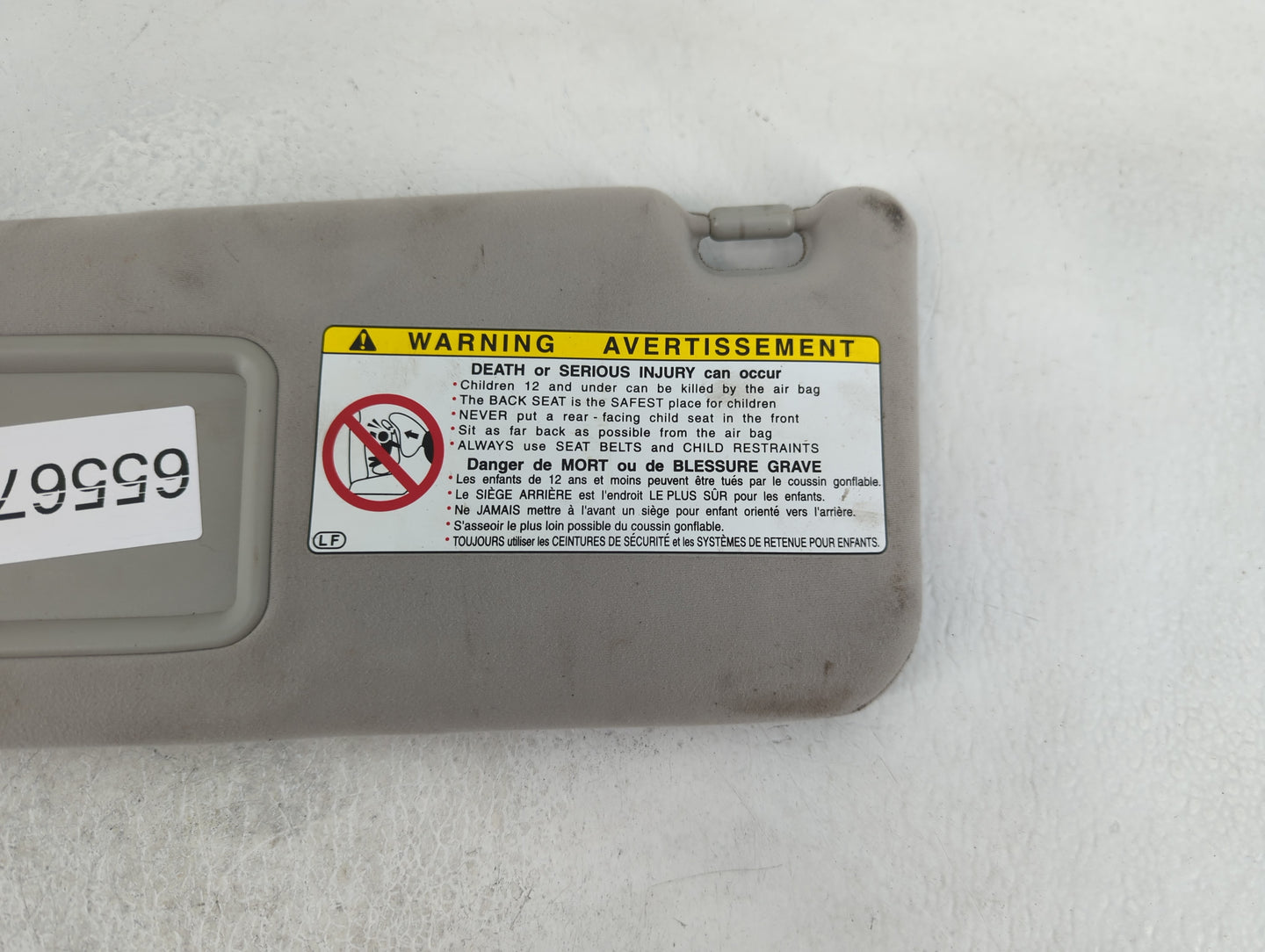 2006 Lexus Is250 Sun Visor Shade Replacement Passenger Right Mirror Fits OEM Used Auto Parts - Oemusedautoparts1.com