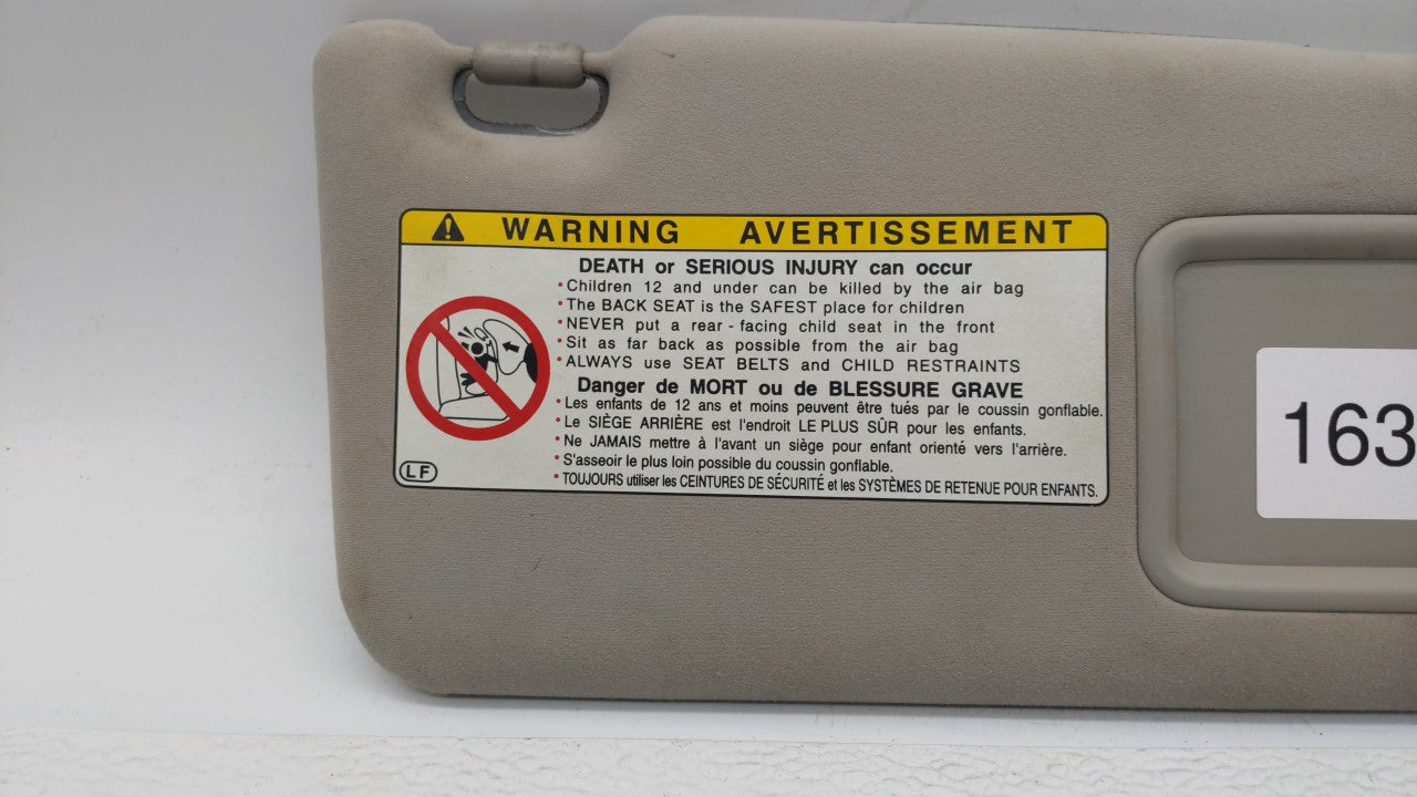 2006 Lexus Is250 Sun Visor Shade Replacement Passenger Right Mirror Fits OEM Used Auto Parts - Oemusedautoparts1.com