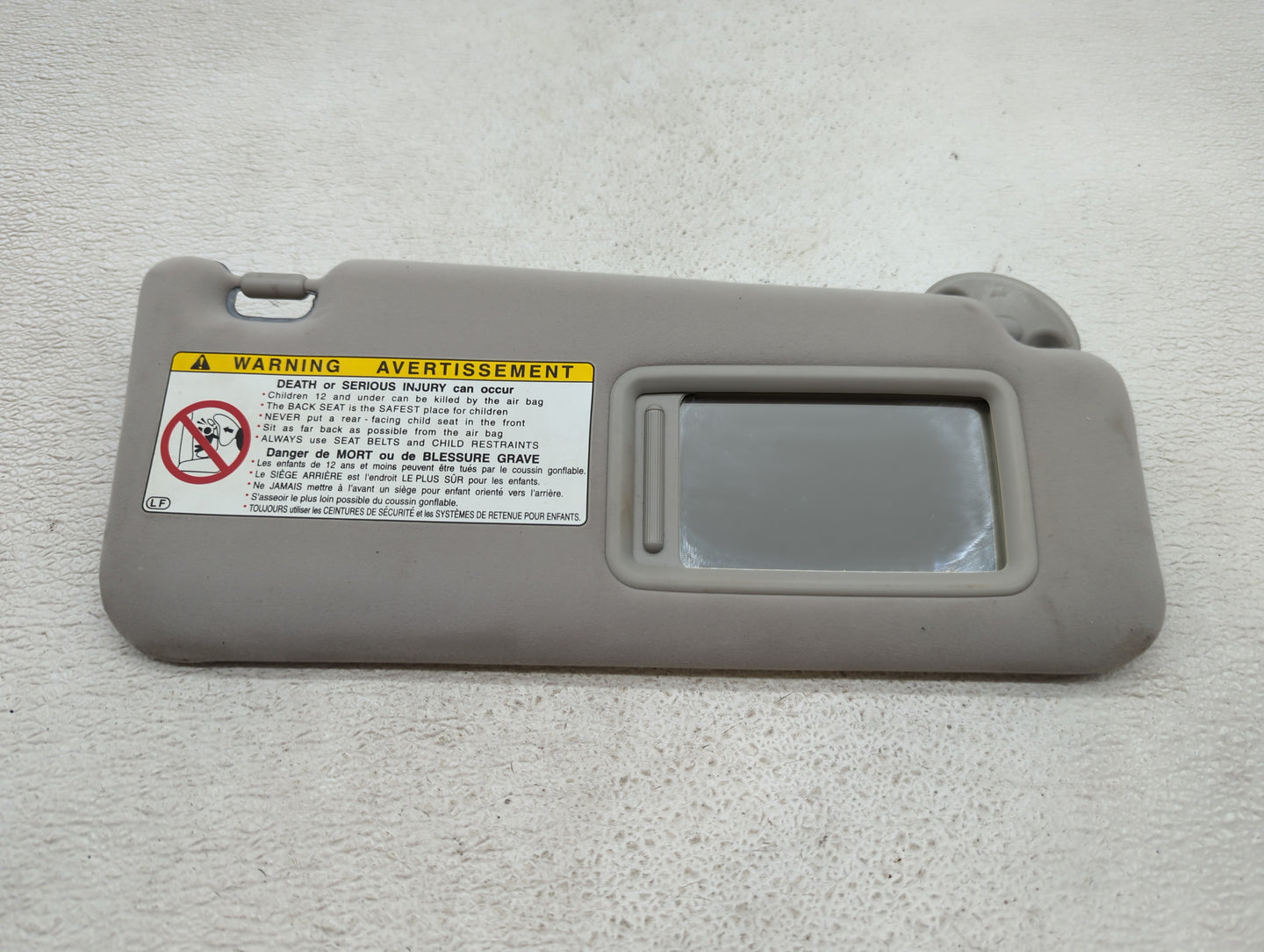 2006 Lexus Is250 Sun Visor Shade Replacement Passenger Right Mirror Fits OEM Used Auto Parts - Oemusedautoparts1.com