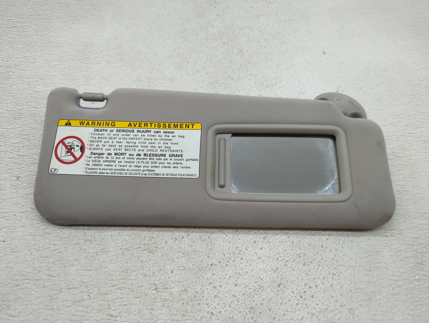 2006 Lexus Is250 Sun Visor Shade Replacement Passenger Right Mirror Fits OEM Used Auto Parts - Oemusedautoparts1.com