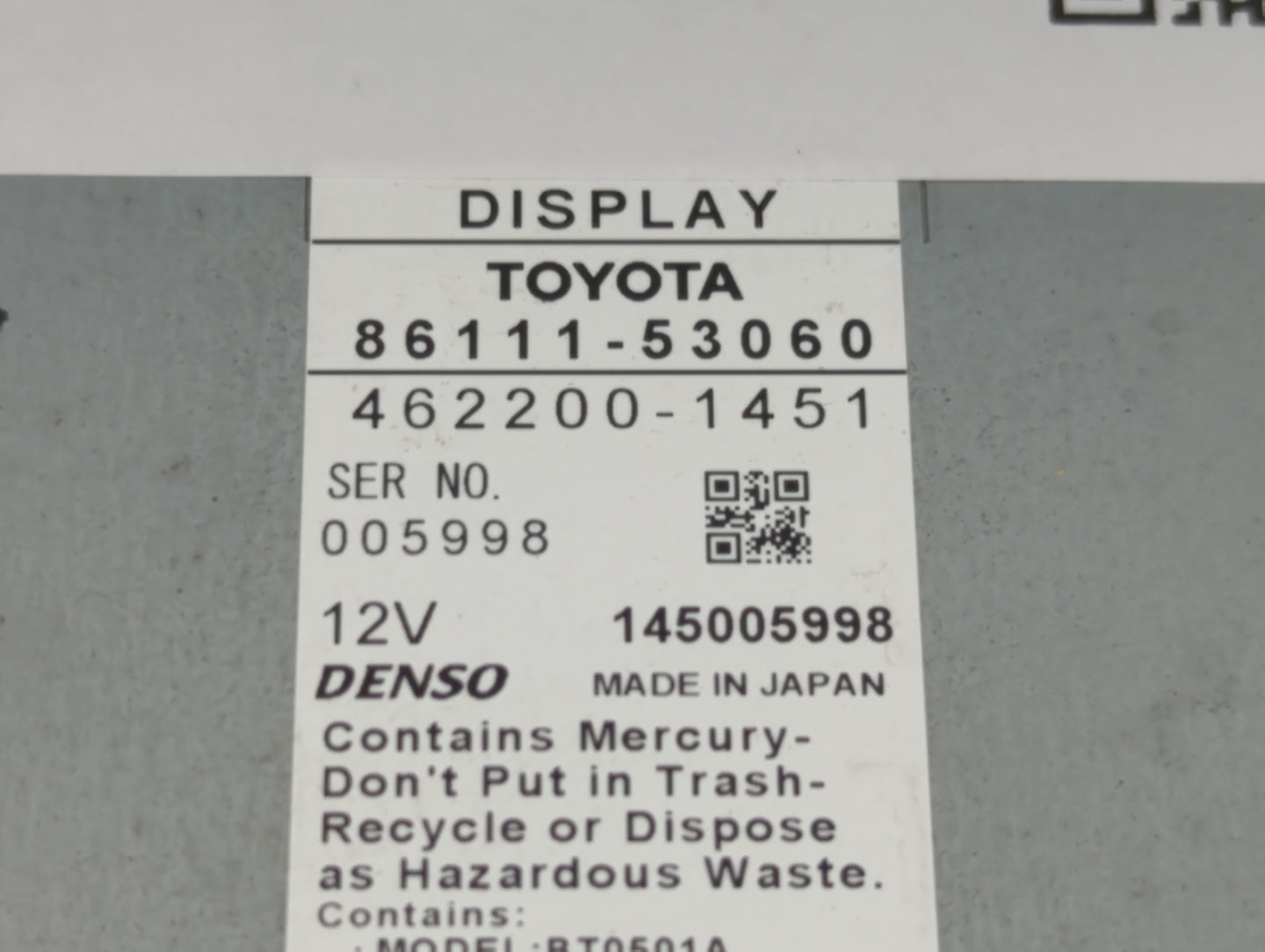 2006 Lexus Is350 Climate Control Module Temperature AC/Heater Replacement P/N:145005998 462200-1451, 86111-53060 Fits OEM Us