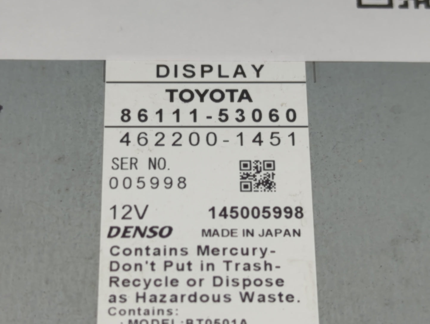 2006 Lexus Is350 Climate Control Module Temperature AC/Heater Replacement P/N:145005998 462200-1451, 86111-53060 Fits OEM Us
