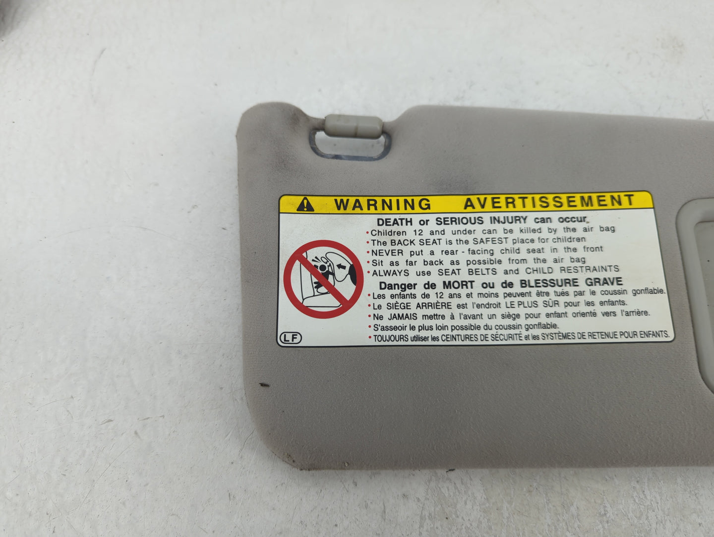 2006 Lexus Is350 Sun Visor Shade Replacement Driver Left Mirror Fits OEM Used Auto Parts - Oemusedautoparts1.com