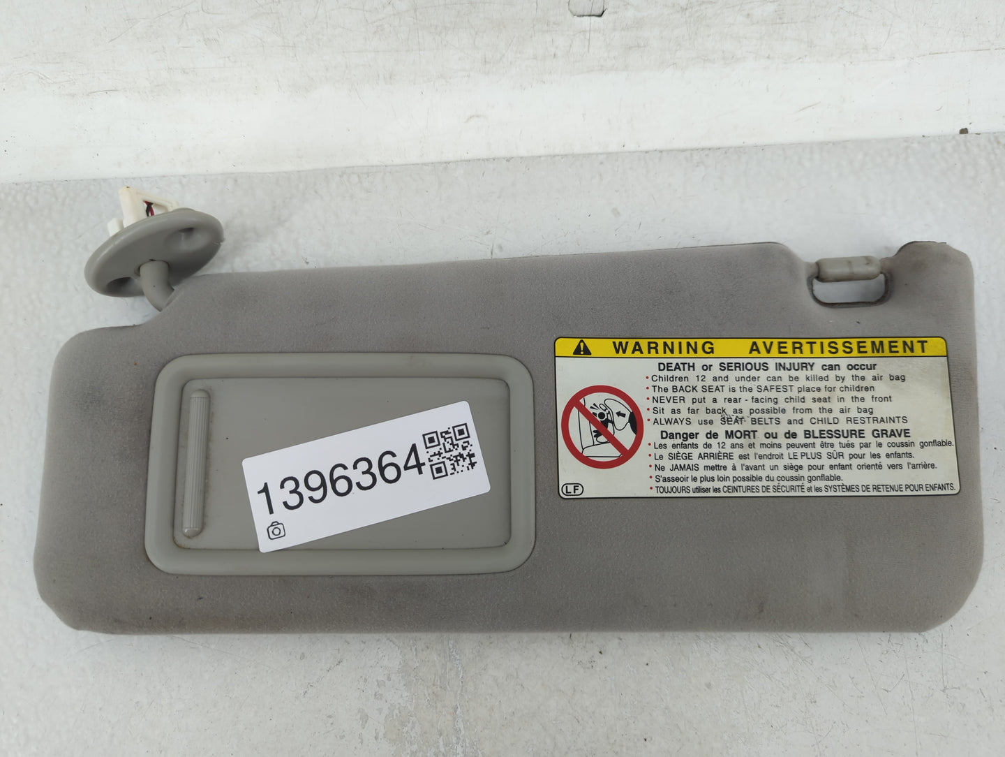 2006 Lexus Is350 Sun Visor Shade Replacement Passenger Right Mirror Fits OEM Used Auto Parts - Oemusedautoparts1.com