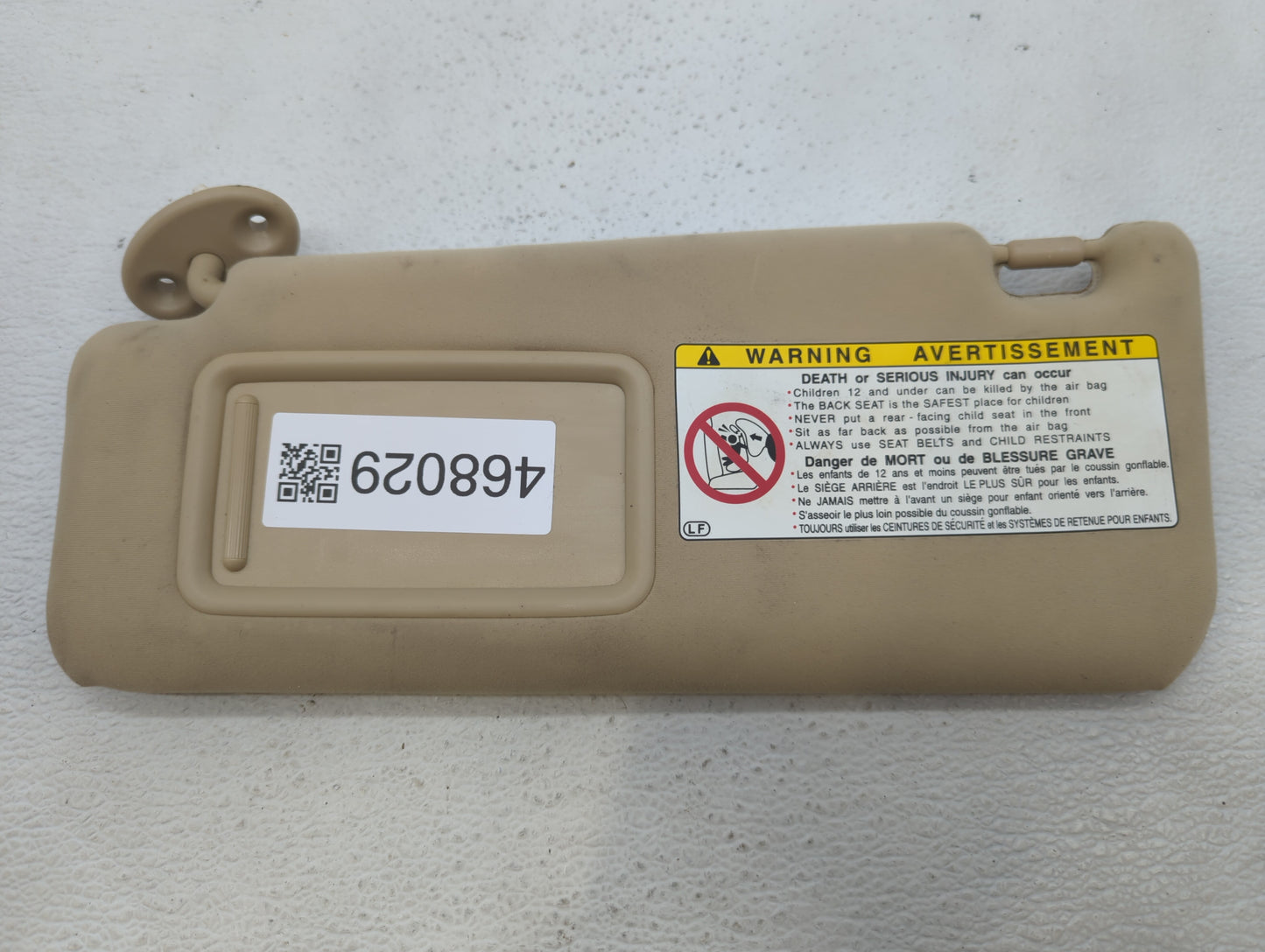 2006 Lexus Is350 Sun Visor Shade Replacement Driver Left Mirror Fits OEM Used Auto Parts - Oemusedautoparts1.com