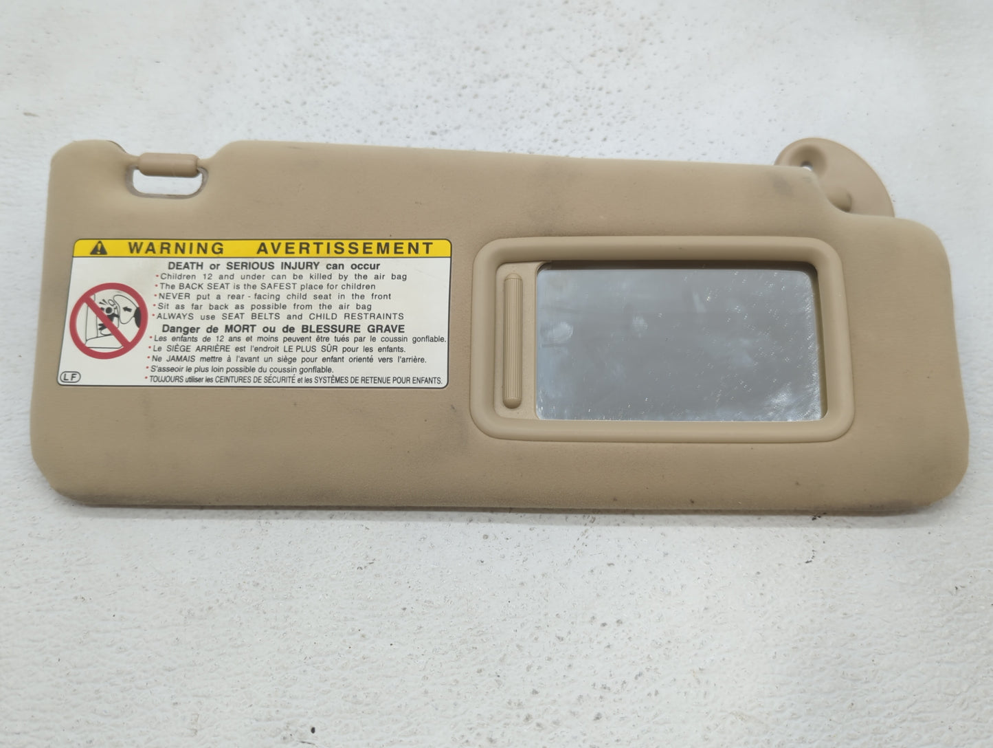 2006 Lexus Is350 Sun Visor Shade Replacement Passenger Right Mirror Fits OEM Used Auto Parts - Oemusedautoparts1.com