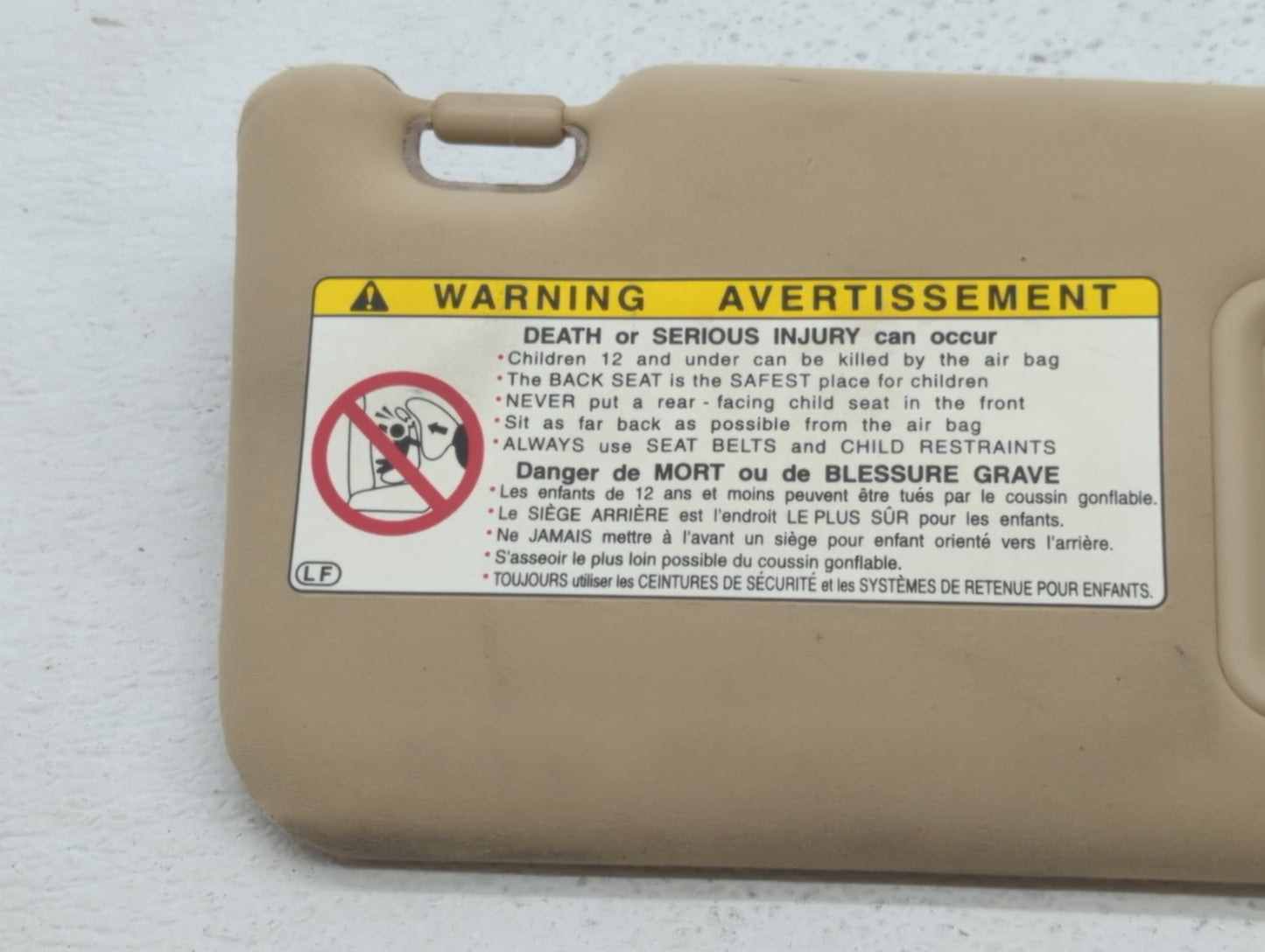 2006 Lexus Is350 Sun Visor Shade Replacement Passenger Right Mirror Fits OEM Used Auto Parts - Oemusedautoparts1.com