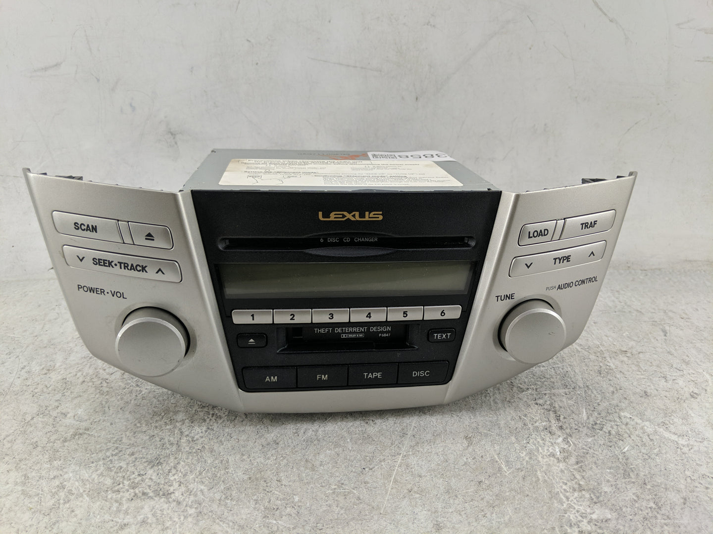 2006 Lexus Rx400h Radio AM FM Cd Player Receiver Replacement P/N:86120-48510 FX-MG8947ZT, EDPK025429UC Fits OEM Used Auto Pa