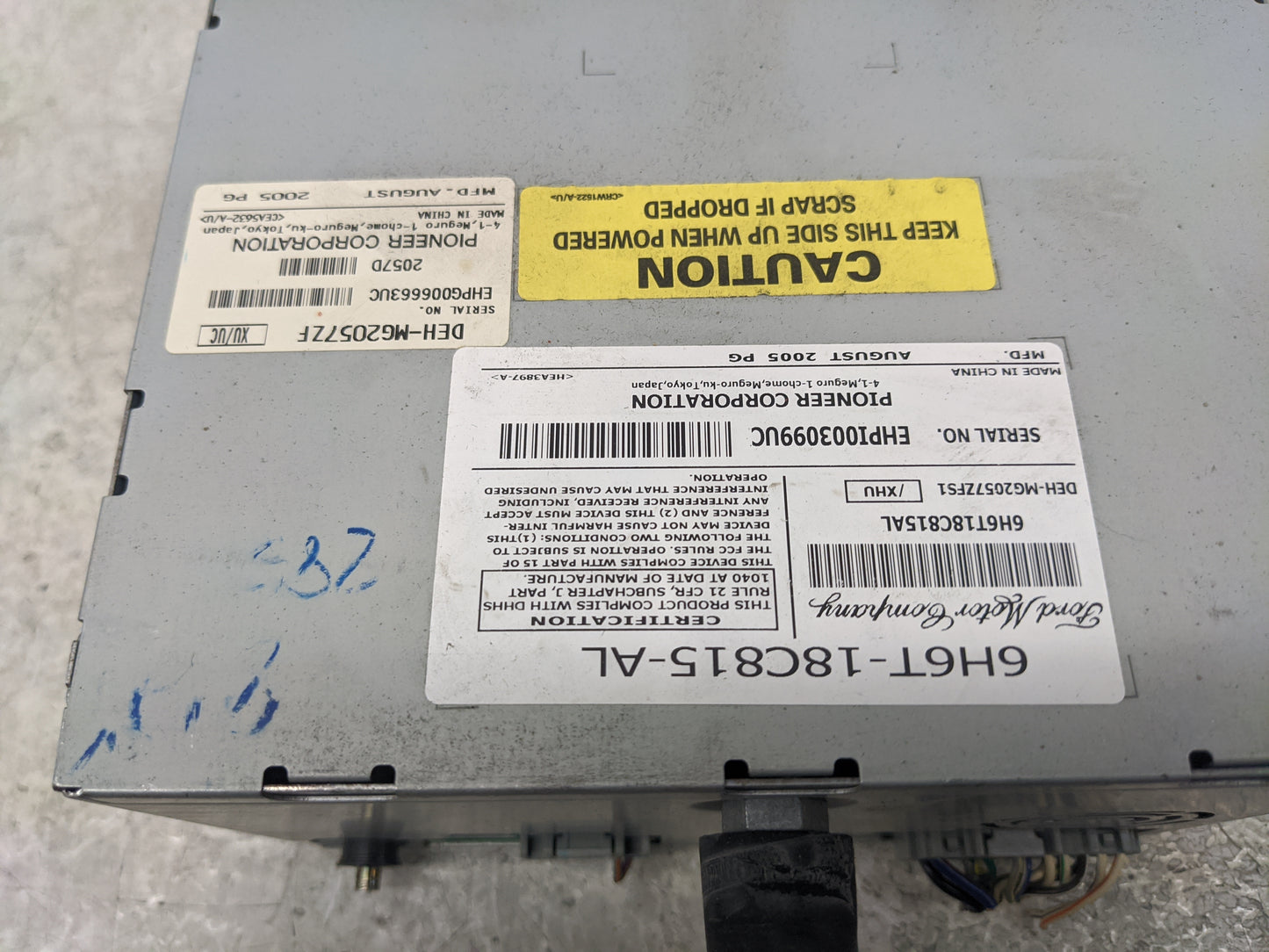 2006 Lincoln Zephyr Radio AM FM Cd Player Receiver Replacement P/N:DEH-MG2057ZF 6H6T-18C815-AL Fits OEM Used Auto Parts - Oe