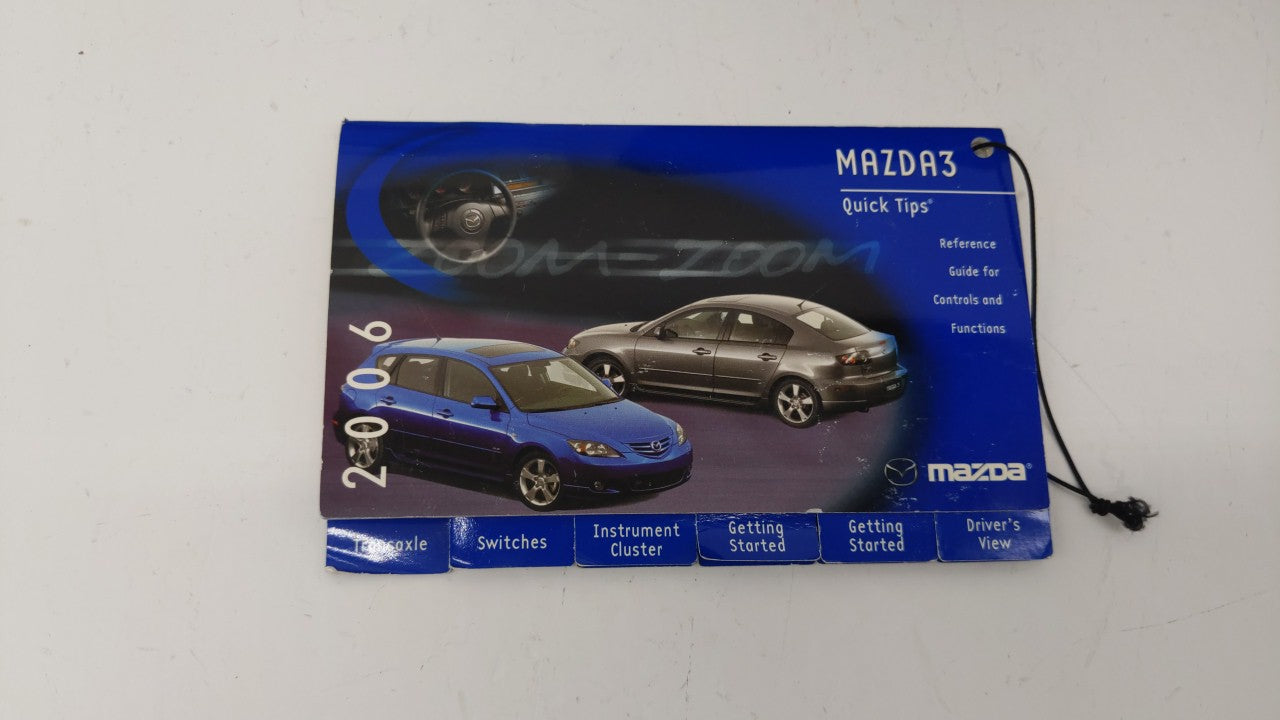 2006 Mazda 3 Owners Manual Book Guide OEM Used Auto Parts - Oemusedautoparts1.com