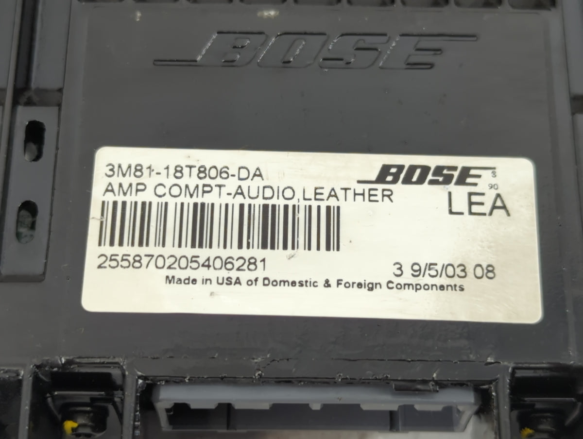 2006 Mazda 6 Radio AM FM Cd Player Receiver Replacement P/N:3M81-18T806-DA OEM Used Auto Parts - Oemusedautoparts1.com