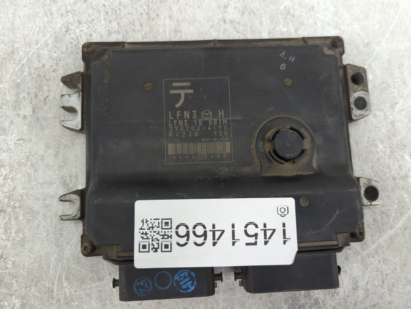 2006 Mazda Miata PCM Engine Control Computer ECU ECM PCU OEM P/N:LFN318881H 279700-4196 Fits Fits 2007 OEM Used Auto Parts -