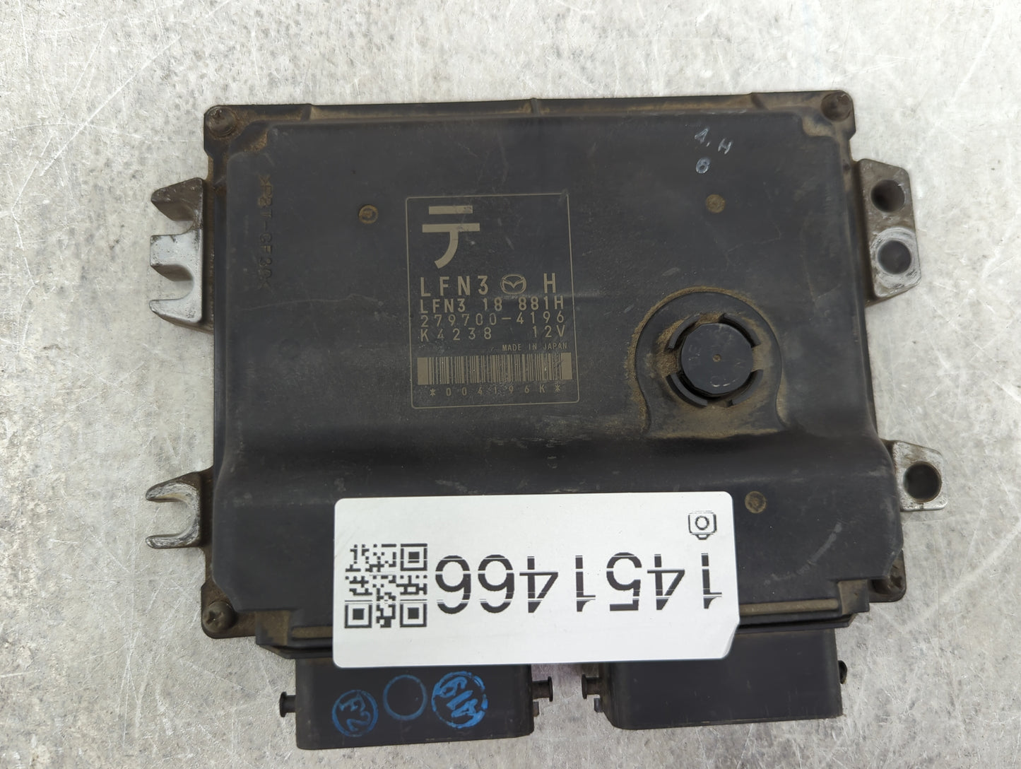 2006 Mazda Miata PCM Engine Control Computer ECU ECM PCU OEM P/N:LFN318881H 279700-4196 Fits Fits 2007 OEM Used Auto Parts -
