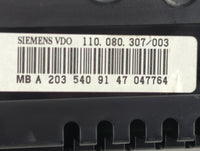2006 Mercedes-Benz C230 Instrument Cluster Speedometer Gauges P/N:MB A 203 540 91 47 047764 Fits OEM Used Auto Parts - Oemus