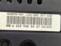 2005-2006 Mercedes-Benz C230 Instrument Cluster Speedometer Gauges Miles: Fits Fits 2005 2006 OEM Used Auto Parts - Oemuseda