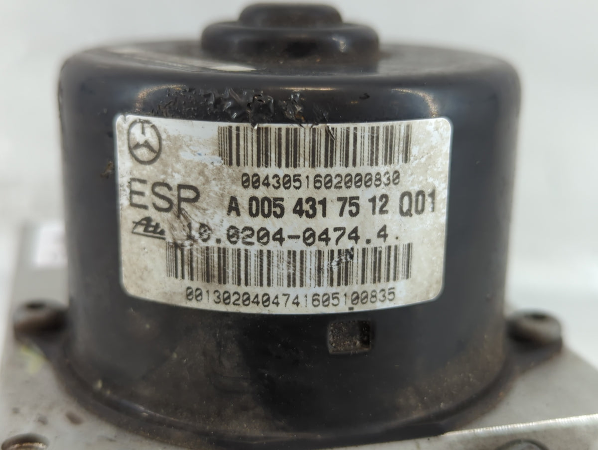 2006 Mercedes-Benz Clk500 Anti-Lock Brake ABS Pump Module Actuator OEM P/N:A 005 431 75 12 Fits Fits 2005 2007 2008 2009 OEM