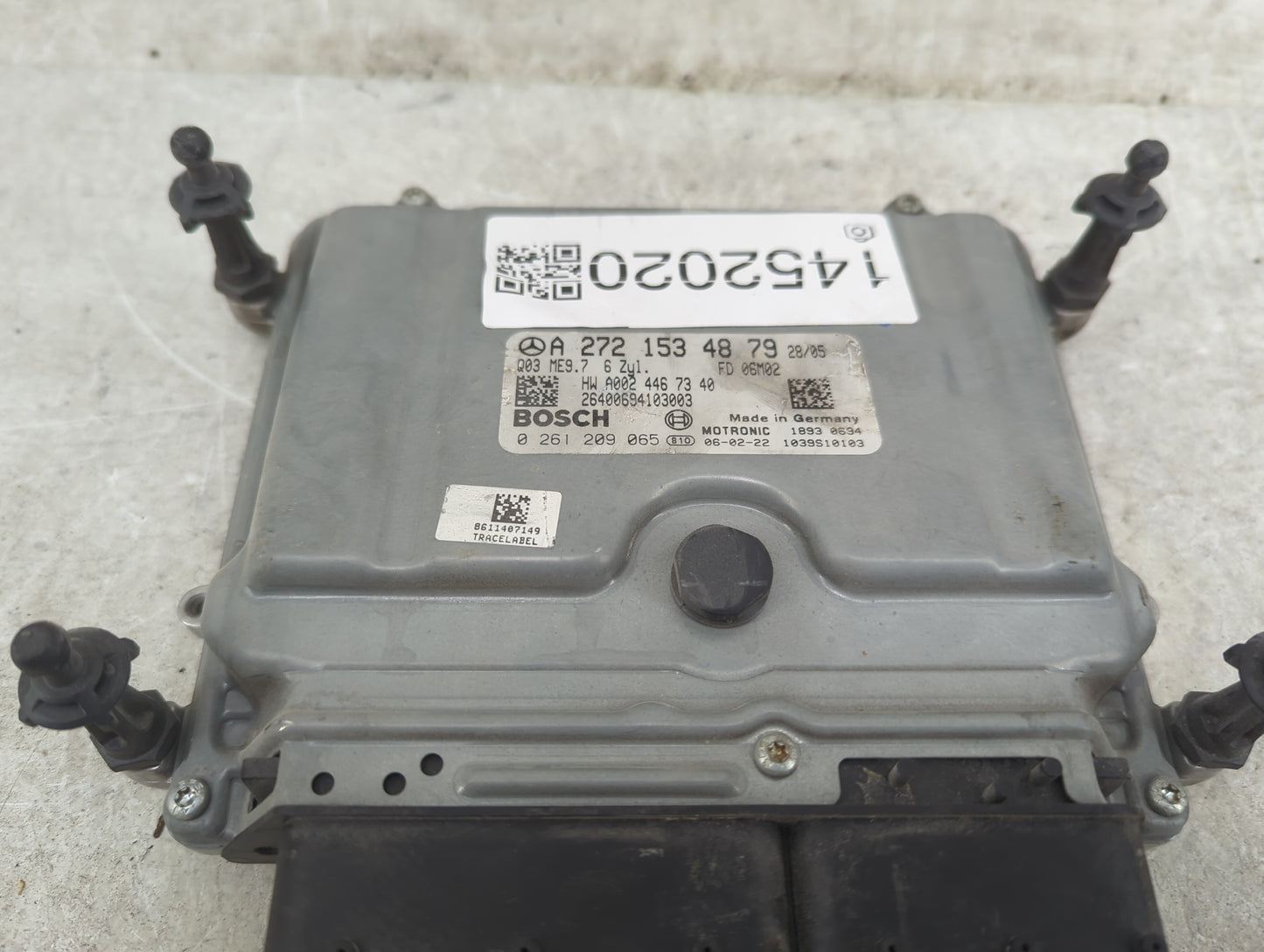 2006 Mercedes-Benz E-Class PCM Engine Control Computer ECU ECM PCU OEM P/N:A2721534879 A0024467340, 0261209065 Fits OEM Used