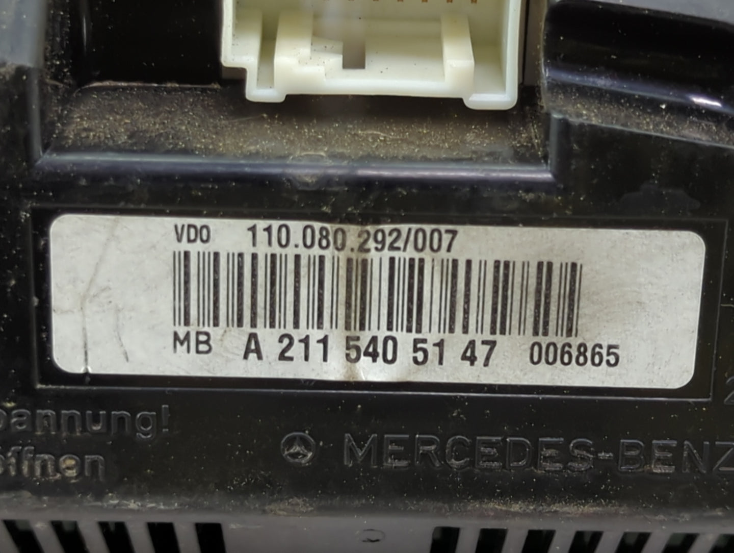 2006 Mercedes-Benz E-Class Instrument Cluster Speedometer Gauges P/N:A2115405147 110.080.292/007 Miles:135K Fits OEM Used Au