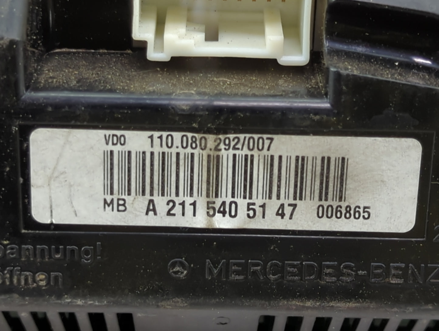 2006 Mercedes-Benz E-Class Instrument Cluster Speedometer Gauges P/N:A2115405147 110.080.292/007 Miles:135K Fits OEM Used Au