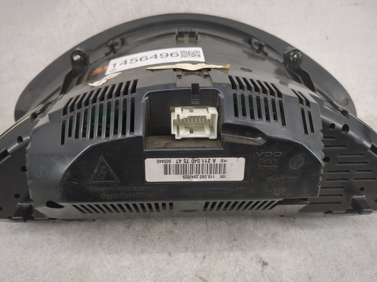 2006 Mercedes-Benz E-Class Instrument Cluster Speedometer Gauges P/N:A2115407547 88-311391, 110.080.284/029 Miles:101K Fits 