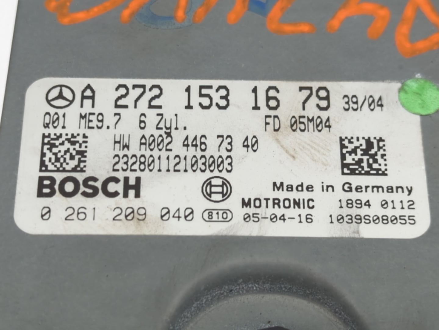 2006 Mercedes-Benz E350 PCM Engine Control Computer ECU ECM PCU OEM P/N:2721531679 Fits OEM Used Auto Parts - Oemusedautopar