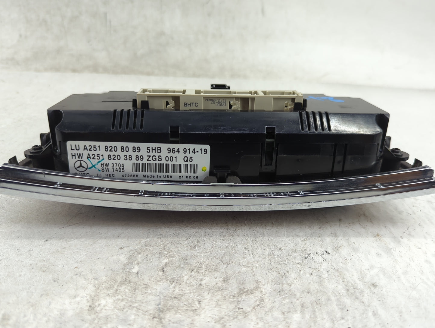 2006-2008 Mercedes-Benz Ml350 Climate Control Module Temperature AC/Heater Replacement P/N:A2518208089 A2518203889 Fits OEM 