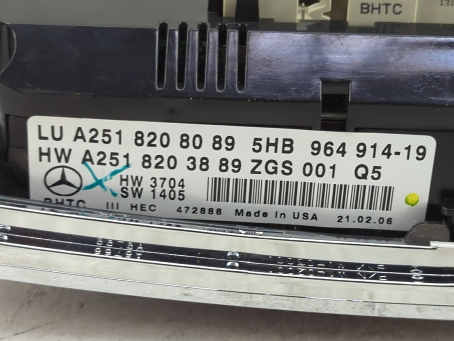 2006-2008 Mercedes-Benz Ml350 Climate Control Module Temperature AC/Heater Replacement P/N:A2518208089 A2518203889 Fits OEM 