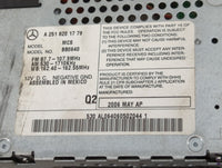 2006-2007 Mercedes-Benz R350 Radio AM FM Cd Player Receiver Replacement P/N:A2518201779 BB0640 Fits Fits 2006 2007 OEM Used 
