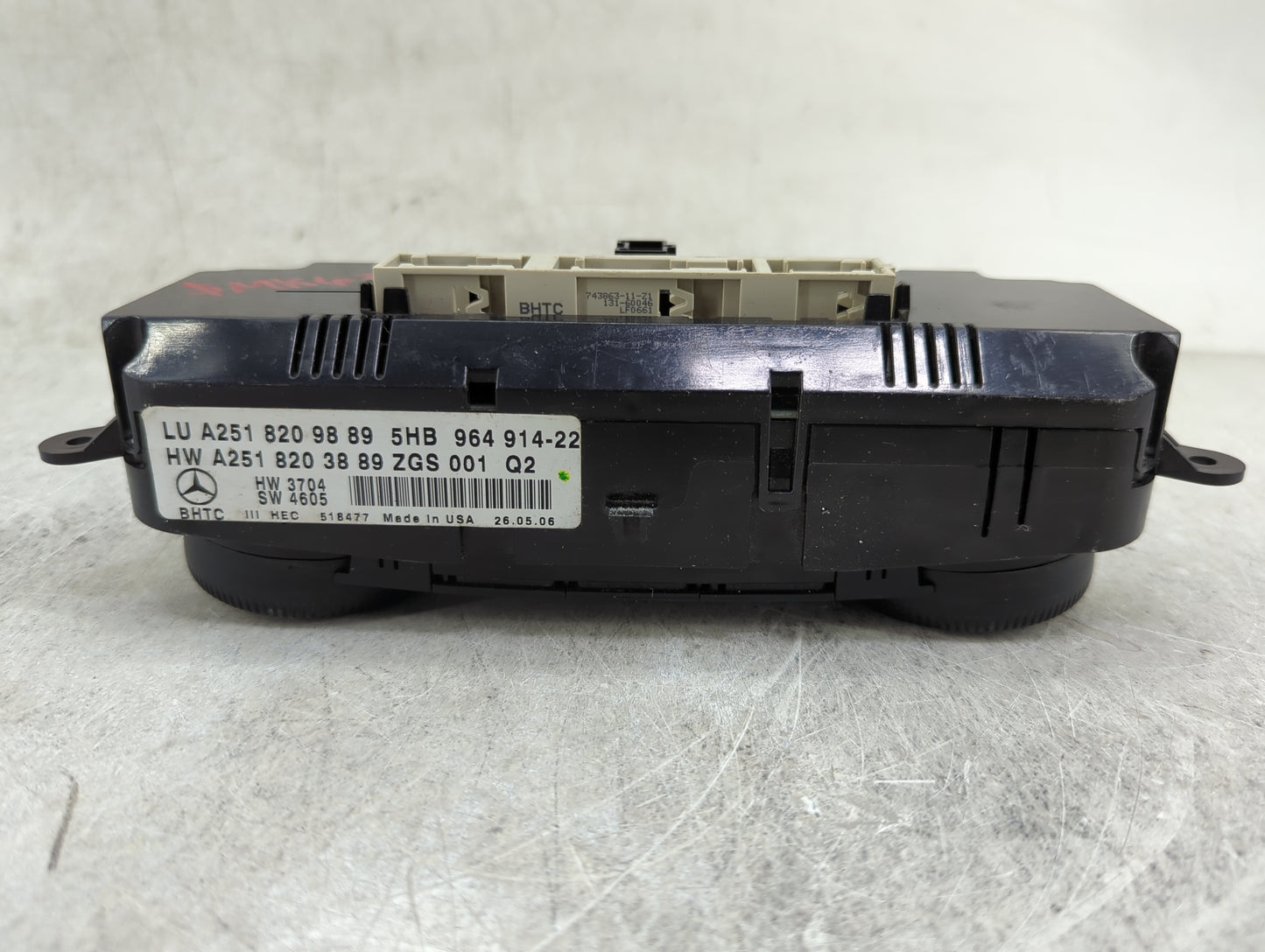 2006-2008 Mercedes-Benz R350 Climate Control Module Temperature AC/Heater Replacement P/N:742 905-01 Fits Fits 2006 2007 200