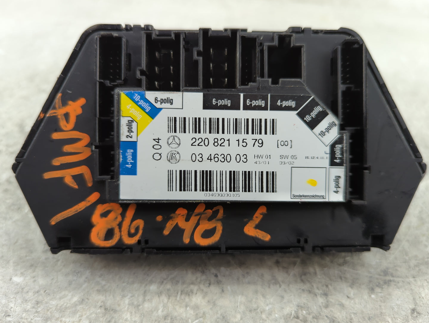 2006 Mercedes-benz S-class Seat Control Module 2208211579|0346300 - Oemusedautoparts1.com
