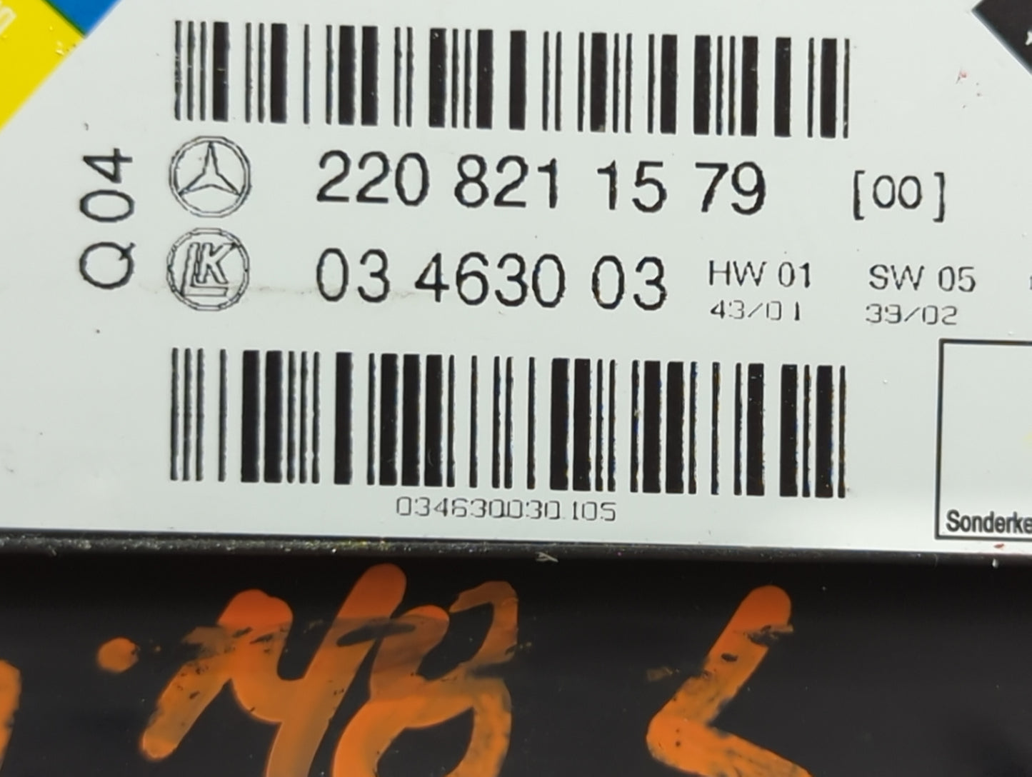 2006 Mercedes-benz S-class Seat Control Module 2208211579|0346300 - Oemusedautoparts1.com