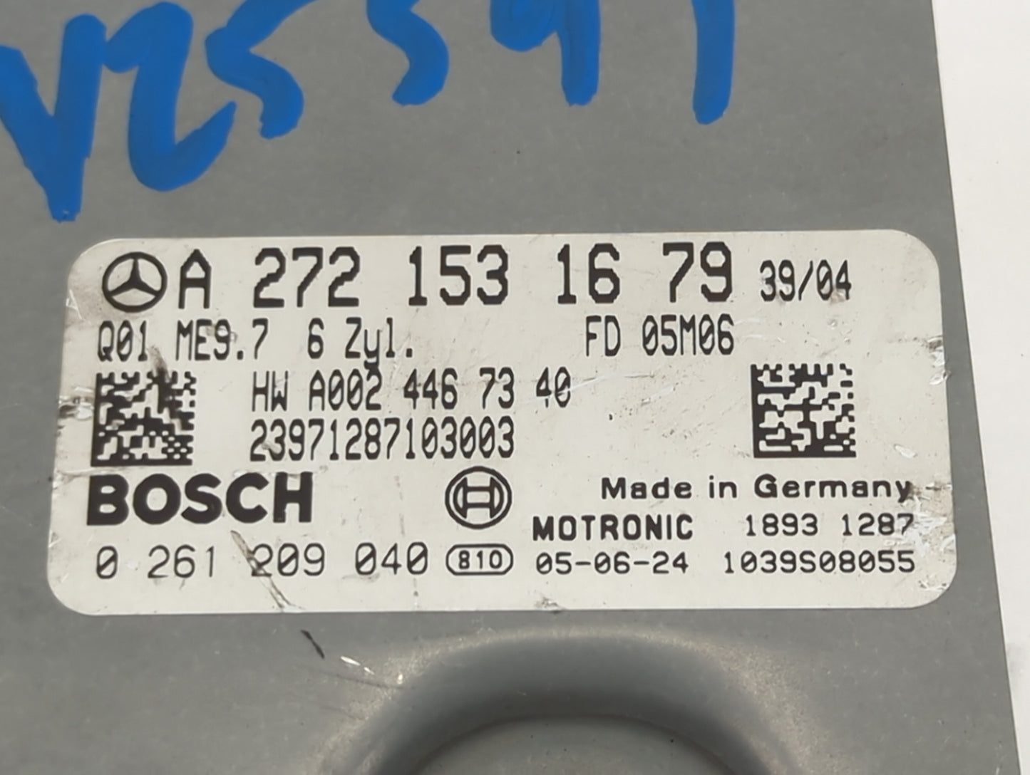 2006 Mercedes E350 PCM Engine Control Computer ECU ECM PCU OEM P/N:A2721531679 0261209040, A0024467340 Fits OEM Used Auto Pa