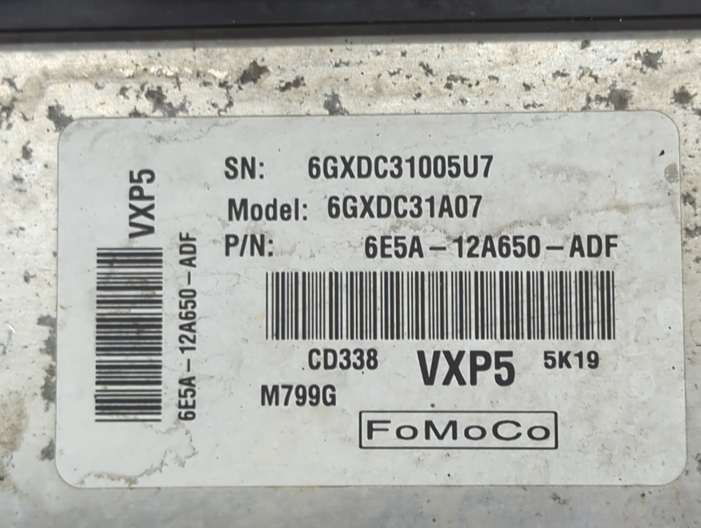 2006-2007 Mercury Milan PCM Engine Control Computer ECU ECM PCU OEM P/N:6E5A-12A650-ADF Fits Fits 2006 2007 OEM Used Auto Pa
