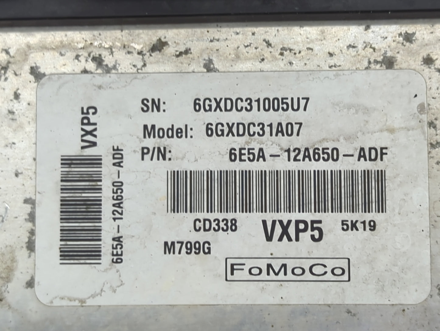 2006-2007 Mercury Milan PCM Engine Control Computer ECU ECM PCU OEM P/N:6E5A-12A650-ADF Fits Fits 2006 2007 OEM Used Auto Pa