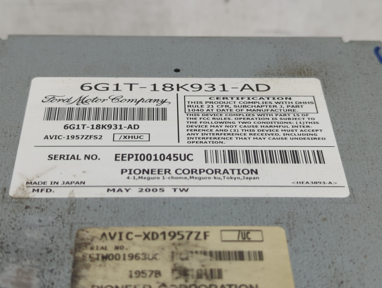 2006 Mercury Montego Radio AM FM Cd Player Receiver Replacement P/N:6G1T-18K931-AD Fits OEM Used Auto Parts - Oemusedautopar