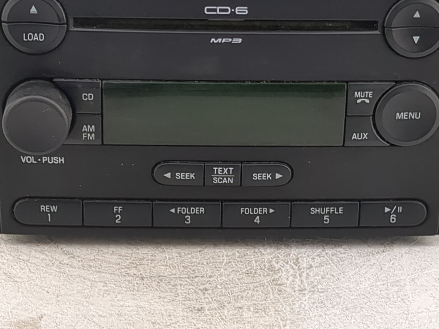 2006 Mercury Mountaineer Radio AM FM Cd Player Receiver Replacement P/N:6L2T-18C815-BK Fits Fits 2007 OEM Used Auto Parts - 