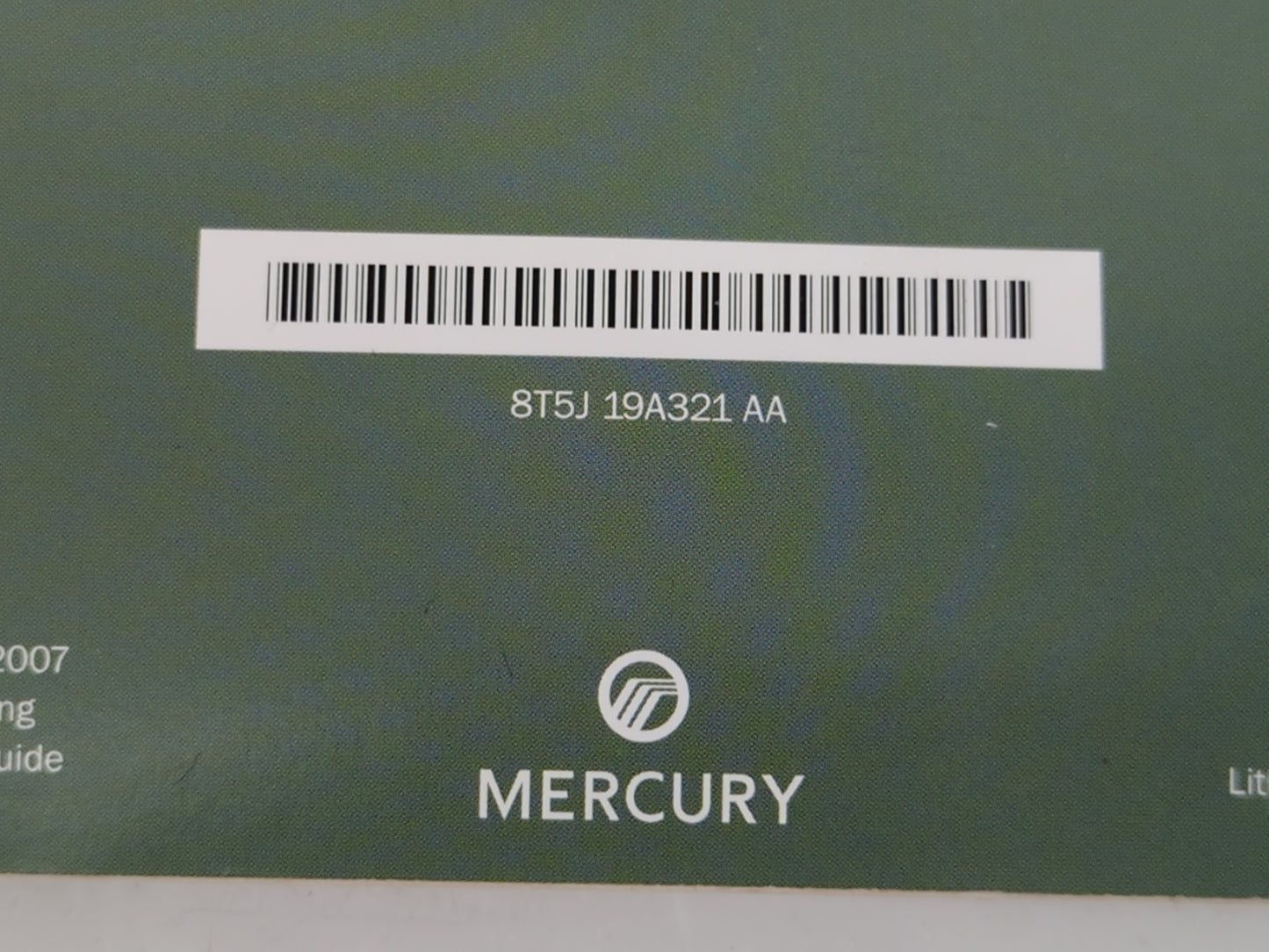 2006 Mercury Sable Owners Manual Book Guide P/N:8T5J 19A321 AA OEM Used Auto Parts - Oemusedautoparts1.com