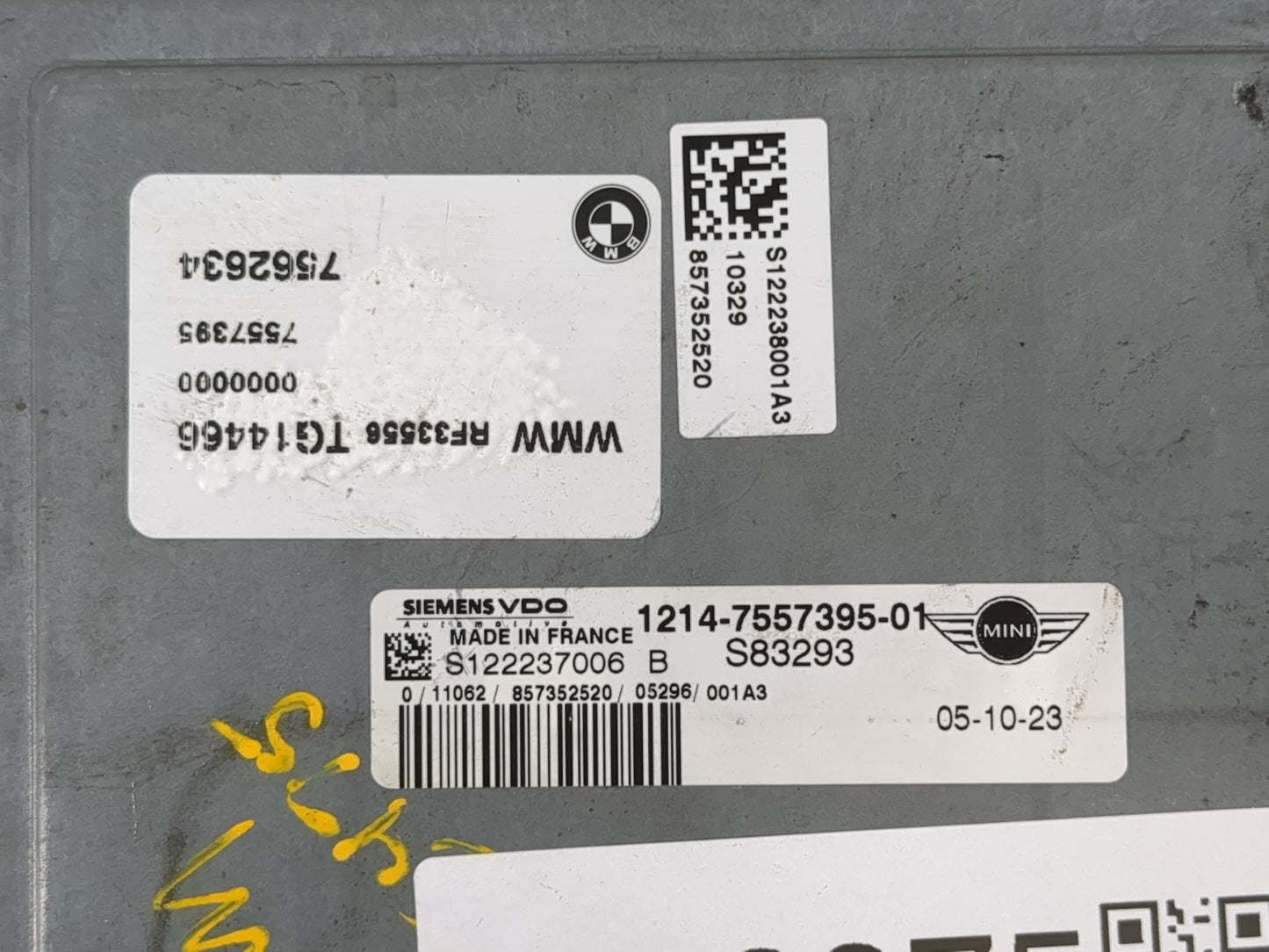 2006 Mini Cooper PCM Engine Control Computer ECU ECM PCU OEM P/N:7592634 Fits OEM Used Auto Parts - Oemusedautoparts1.com