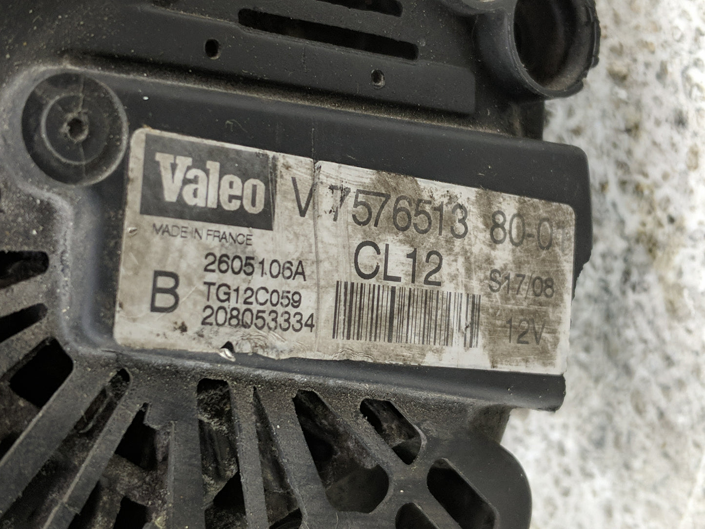 2008 Mini Cooper Alternator Replacement Generator Charging Assembly Engine OEM P/N:7576513 208053334, TG12C059, 2605106A Fit
