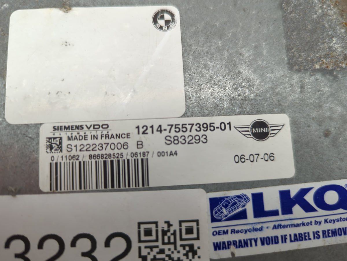 2005-2008 Mini Cooper PCM Engine Control Computer ECU ECM PCU OEM P/N:1214-7557395-01 S122237006, S83293 Fits 2005 2006 2007